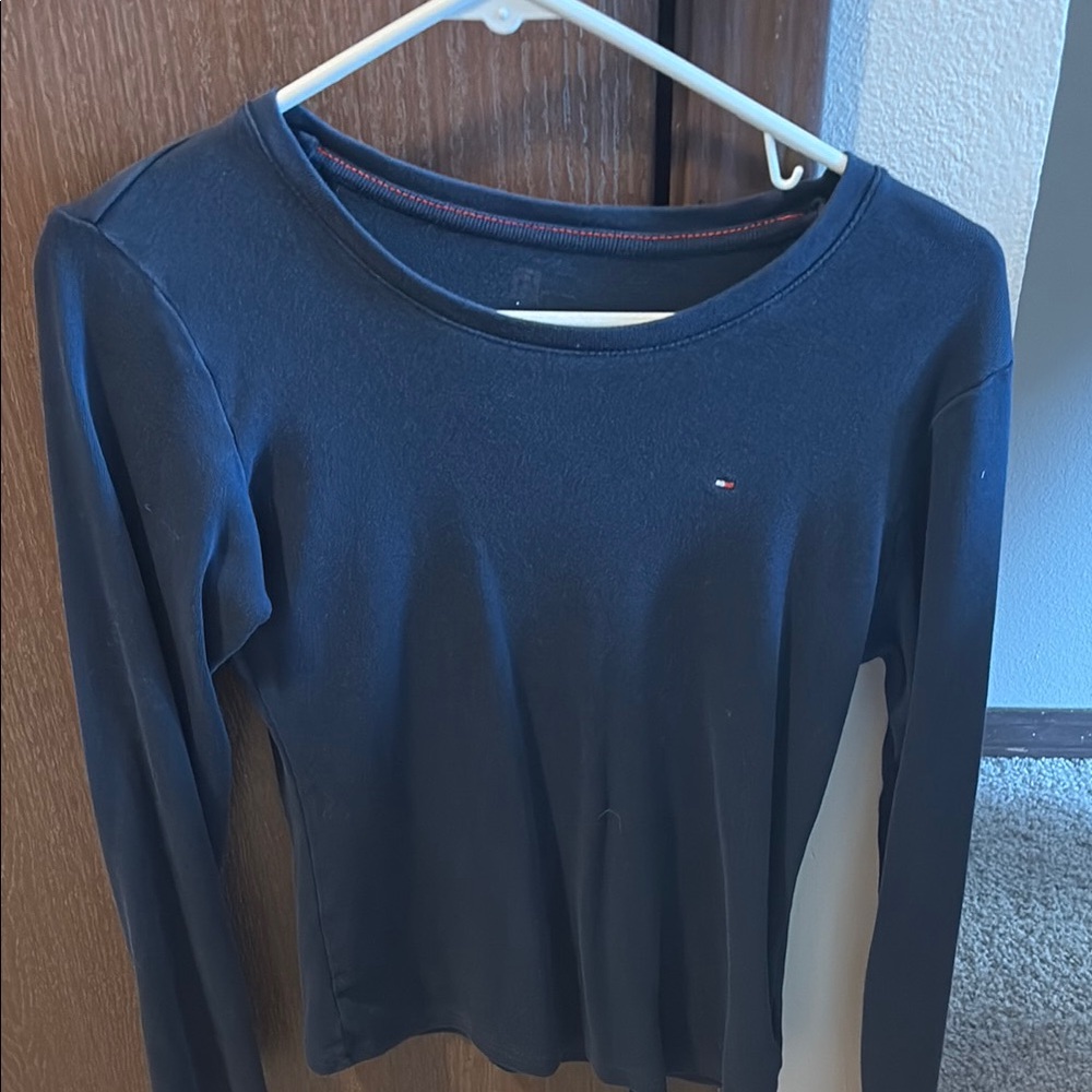 Tommy Hilfiger Women's Black Long Sleeve Top